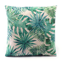 17.7" X 17.7" X 1.2" Tropical Green And White Multicolor Pillow