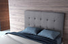 57.5" X 4.3" X 46.5" Full Gray Polyester Headboard