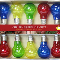 Multi-Colored Edison Bulb String Lights With 10 LED Bulbs