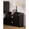 Beautiful Nightstand With 2 Storage Drawers, Dark Brown.