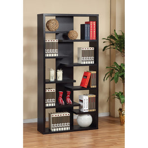 Well- Designed Contemporary Bookcase, Black