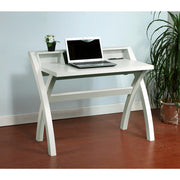 Sleek Contemporary Desk With Cross Legs, White