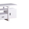 Eye- Catching TV Stand With Open Shelves, White