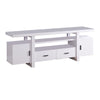 Eye- Catching TV Stand With Open Shelves, White