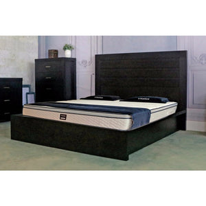 Space Efficient Queen Platform Bed, Black