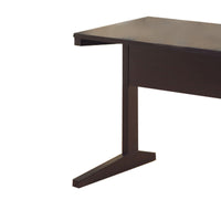 Well-designed All Around Dark Brown Finish Desk.