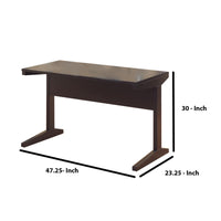 Well-designed All Around Dark Brown Finish Desk.