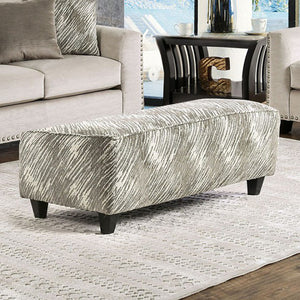 Contemporary Ottoman, Light Mocha Finish