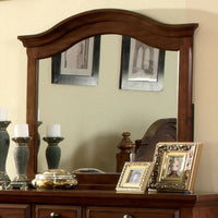 Light Walnut Finish Mirror