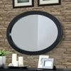Black Oval Wall Mounted Mirror