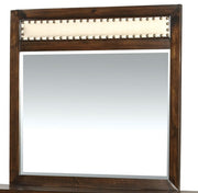 Transitional Style Walnut Finish Mirror