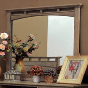 Transitional Style Mirror In Weathered Oak Finish