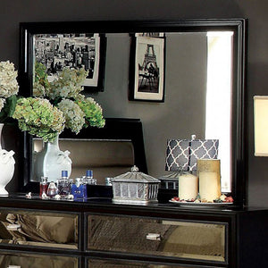 Contemporary Style Mirror , Black