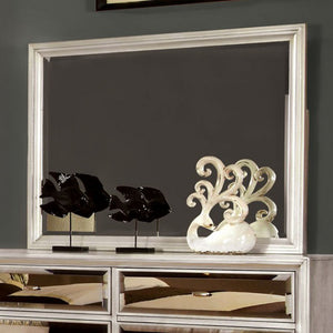 Contemporary Style Mirror , Silver