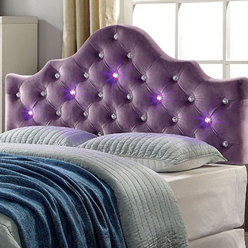 Contemporary Twin Size Headboard, Purple