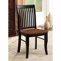 Cottage Side Chair, Antique Oak, Black, Set Of 2