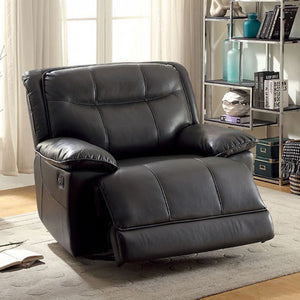 Transitional Glider Recliner, Gray Finish