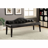 Contemporary Large Bench, Black Finish