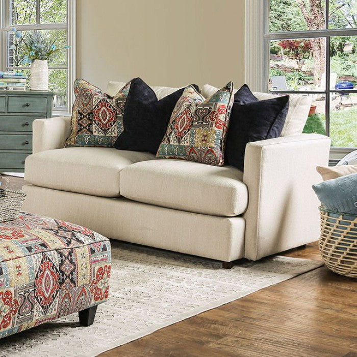 Luxurious Howling Pomfret Love Seat, Beige