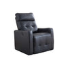 Black Contemporary Leather Tufted Upholstered Electric Recliner Power Chair