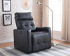 Black Contemporary Leather Tufted Upholstered Electric Recliner Power Chair