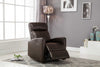 Gray Modern Leather Infused Small Power Reading Recliner