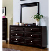 Sophisticated And Transitional Style Wooden Dresser, Espresso Brown