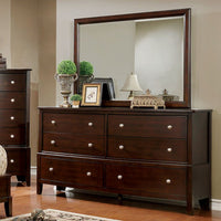 Transitional Style Dresser, Brown Cherry