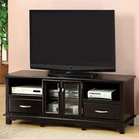 63" Tv Console Contemporary Style, Espresso Finish