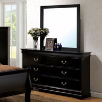 Glided Adroit Wooden Dresser, Black