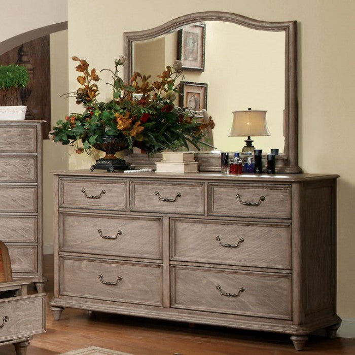 Effortlessly Stylish Transitional Style Dresser, Rustic Natural Brown