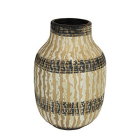 Traditional Ceramic Bellied Vase, Multicolor