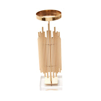 Alluring Metallic Candle Holder, Gold