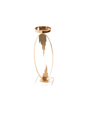 Astonishing Metallic Candle Holder, Gold