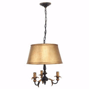 Simply Elegant Metal Chandelier, Gold and black