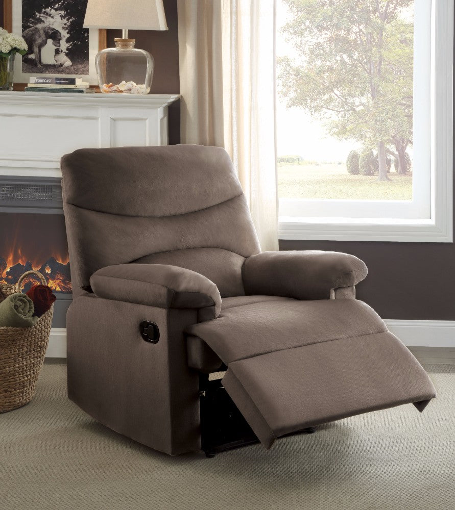 Recliner, Light Brown Woven Fabric