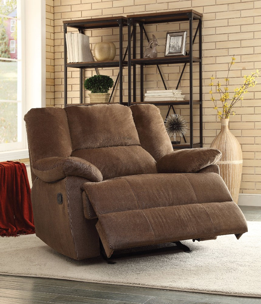 Oversized Glider Recliner, Chocolate Corduroy