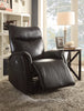 Rocker Recliner, Black Leather-Aire