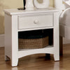 Wood Night Stand, White Finish