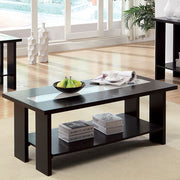 Contemporary Style Coffee Table, Dark Espresso Finish