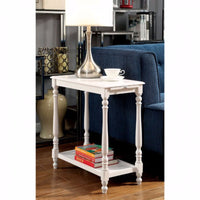 Deering Transitional Side Table, White Finish