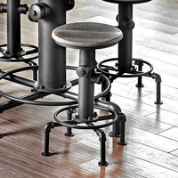 Industrial Counter Hydrant Chair Set Of 2, Antique Black