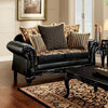 Traditional Love Seat, Black&Tan