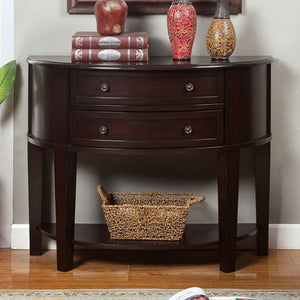 Transitional Espresso Side Table