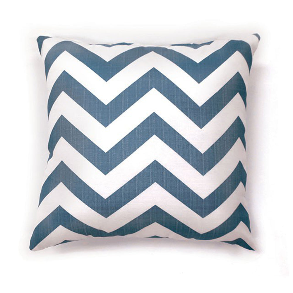 Contemporary Pillow, Blue Chevron, Set of 2