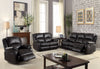 Stylish Polyurethane Sofa (Motion), Black PU