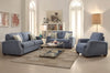 Spruce Sofa with 2 Pillows, Light Blue Fabric