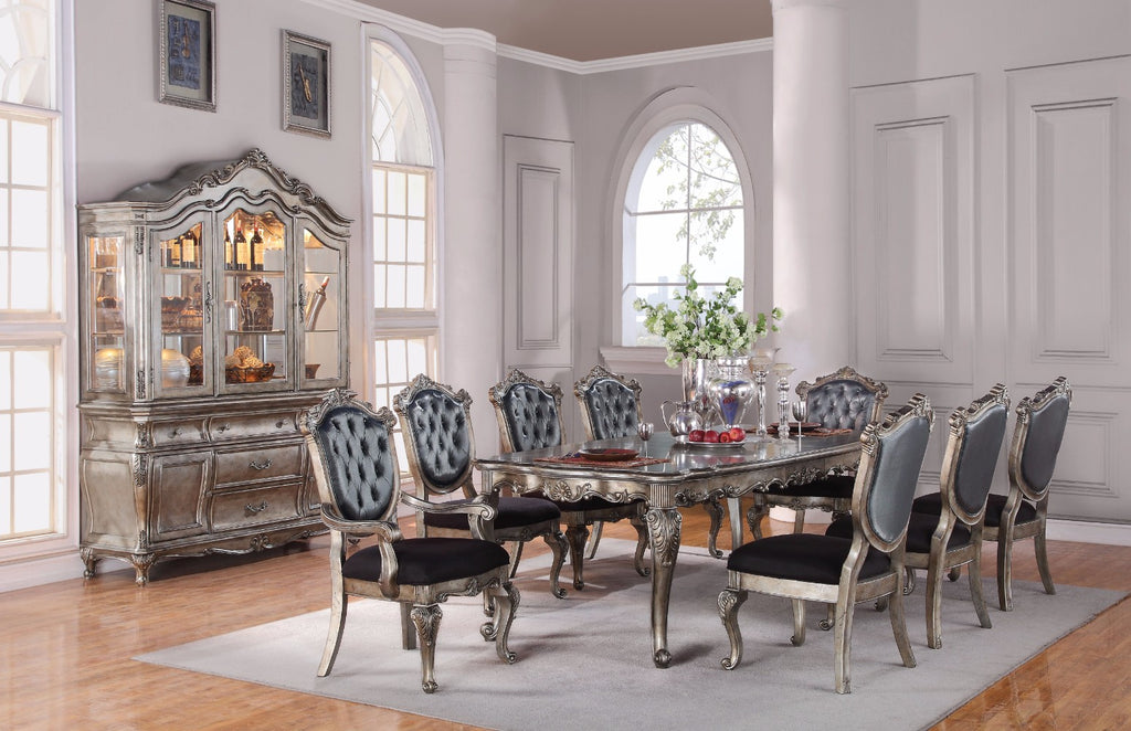 Imperial Dining Table, Antique Platinum