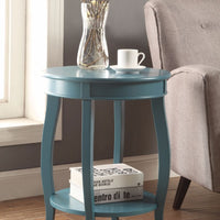 Affiable Side Table, Teal Blue