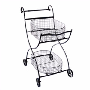 Well-designed Metal Utility Cart & Stand, black